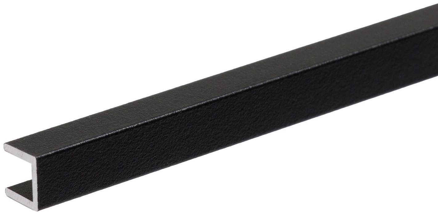 Торцевая планка для стеновой панели длина 4 мм, черная, 0,6 м