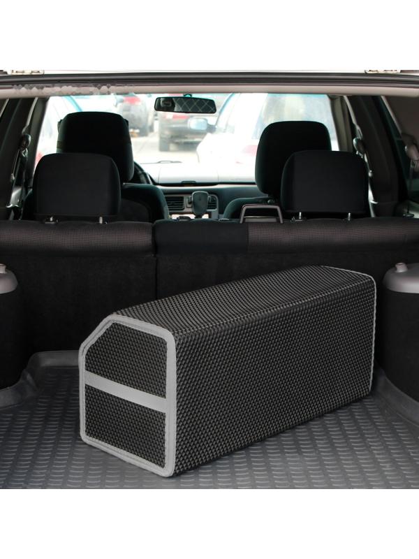 Органайзер саквояж в багажник автомобиля, из EVA-материала, 70 см, серый кант