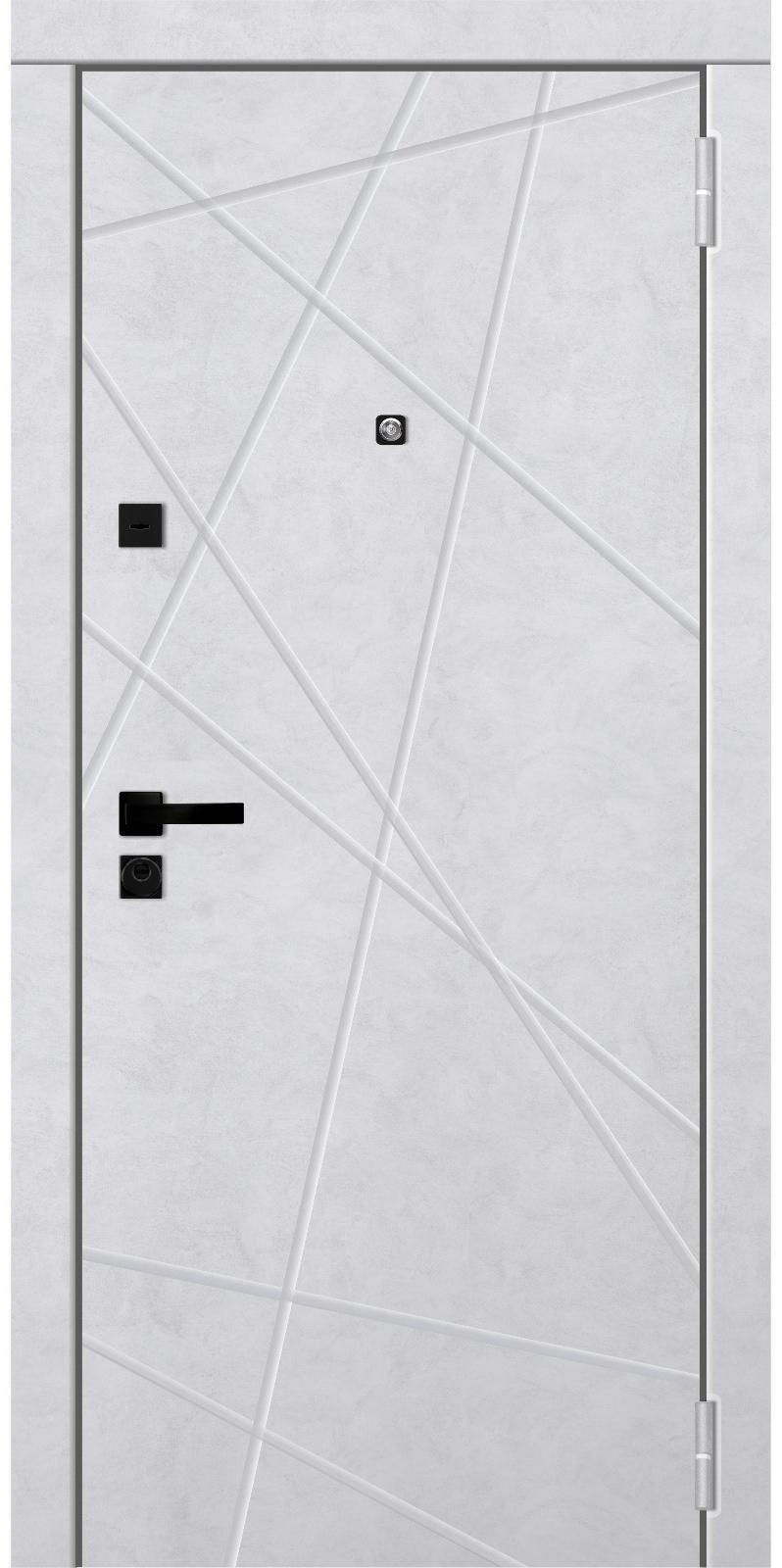 Входная дверь «Geroy 1», 960×2050 мм, левая, цвет бетон снежный