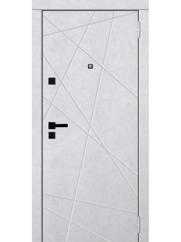 Входная дверь «Geroy 1», 960×2050 мм, левая, цвет бетон снежный