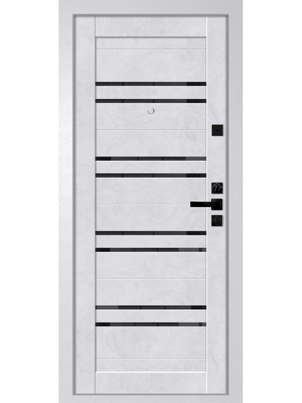 Входная дверь «Geroy 1», 960×2050 мм, левая, цвет бетон снежный