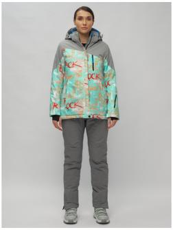 Костюм горнолыжный женский, размер 44, цвет бирюзовый