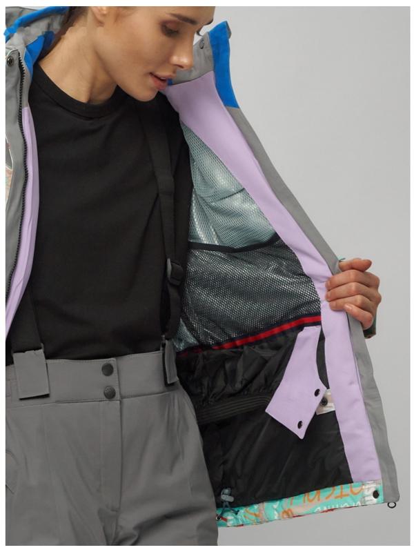 Костюм горнолыжный женский, размер 44, цвет бирюзовый