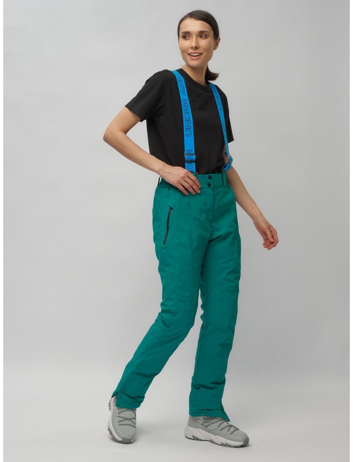 Костюм горнолыжный женский, размер 44, цвет бирюзовый