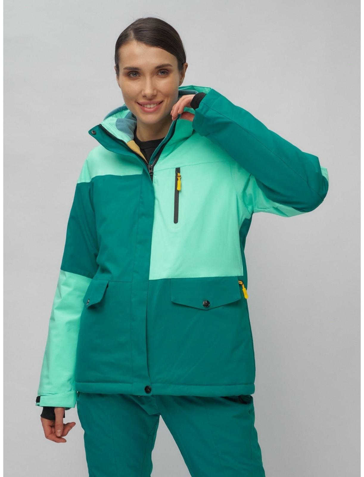 Костюм горнолыжный женский, размер 44, цвет бирюзовый