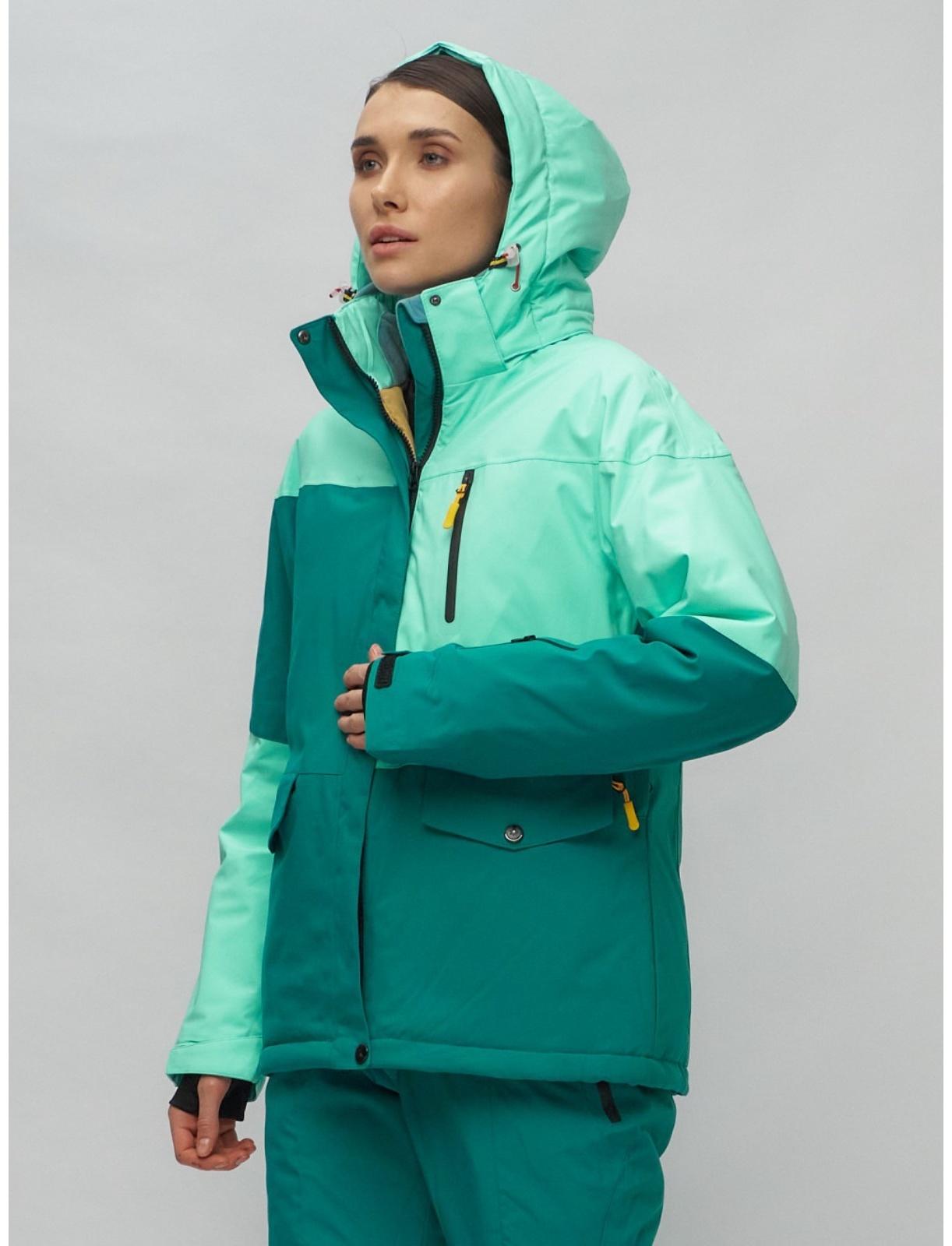 Костюм горнолыжный женский, размер 44, цвет бирюзовый
