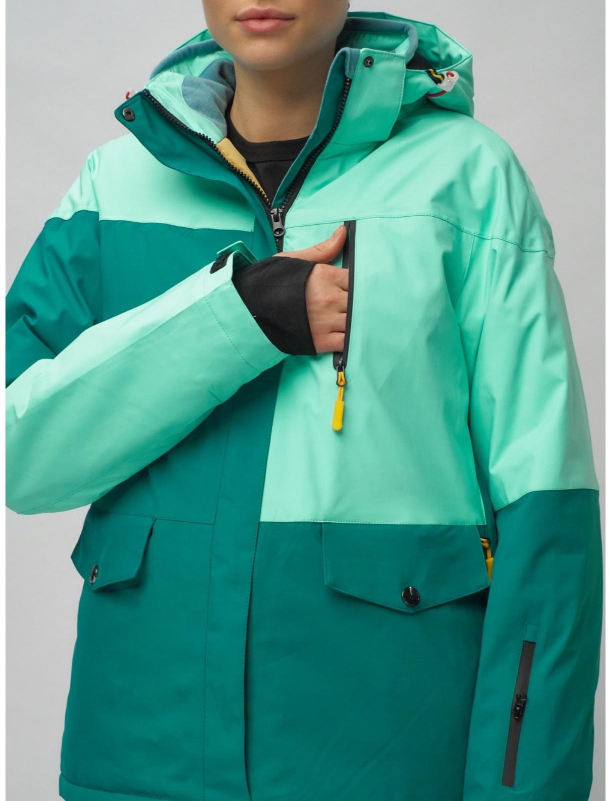 Костюм горнолыжный женский, размер 44, цвет бирюзовый