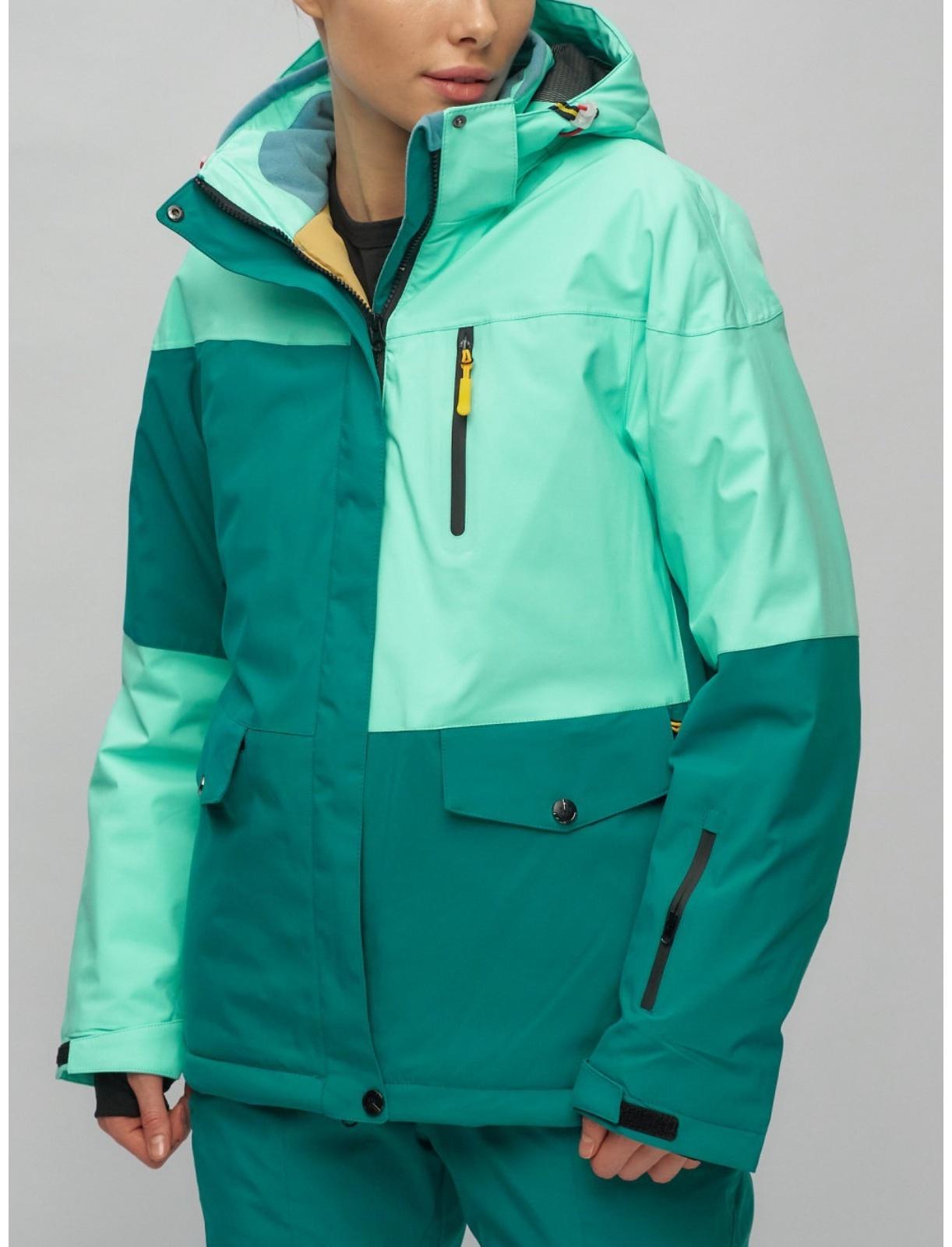 Костюм горнолыжный женский, размер 44, цвет бирюзовый
