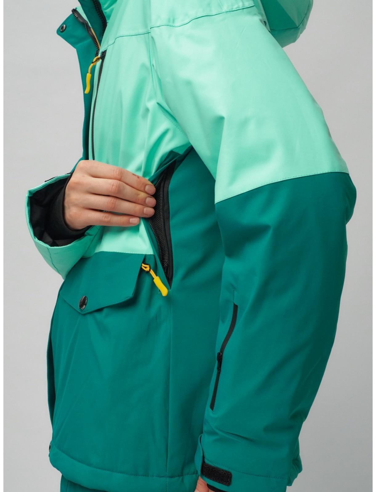 Костюм горнолыжный женский, размер 44, цвет бирюзовый