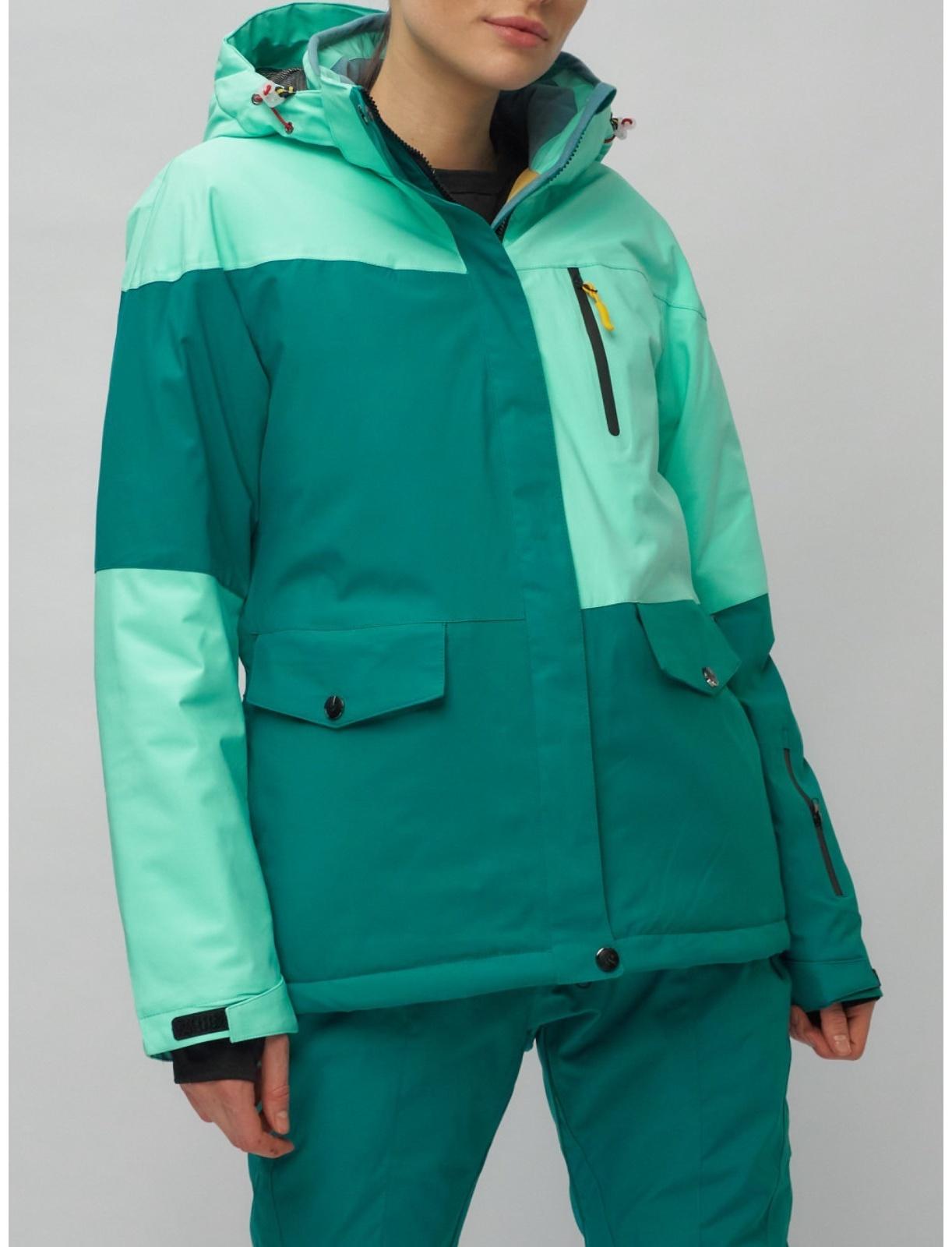 Костюм горнолыжный женский, размер 44, цвет бирюзовый