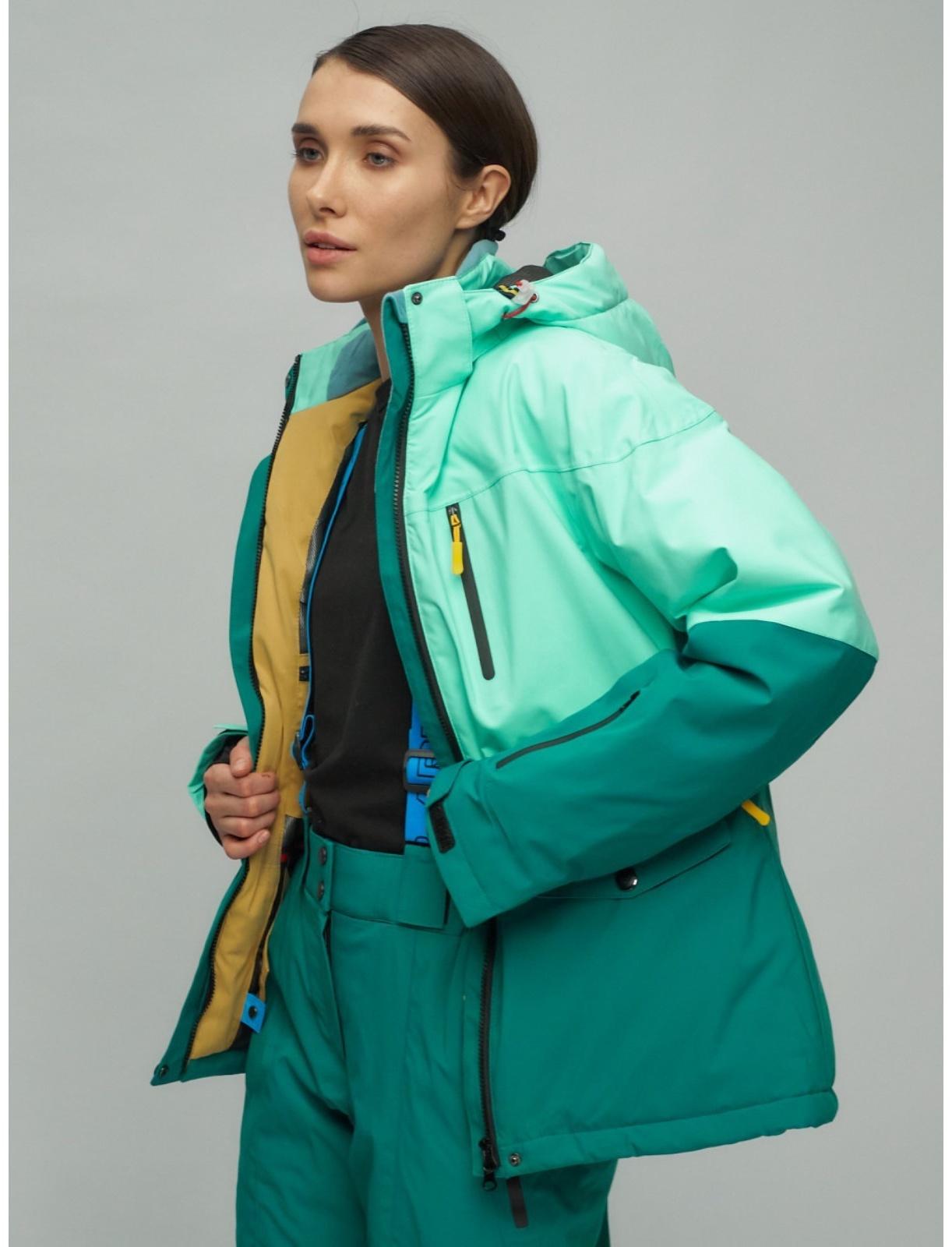 Костюм горнолыжный женский, размер 44, цвет бирюзовый