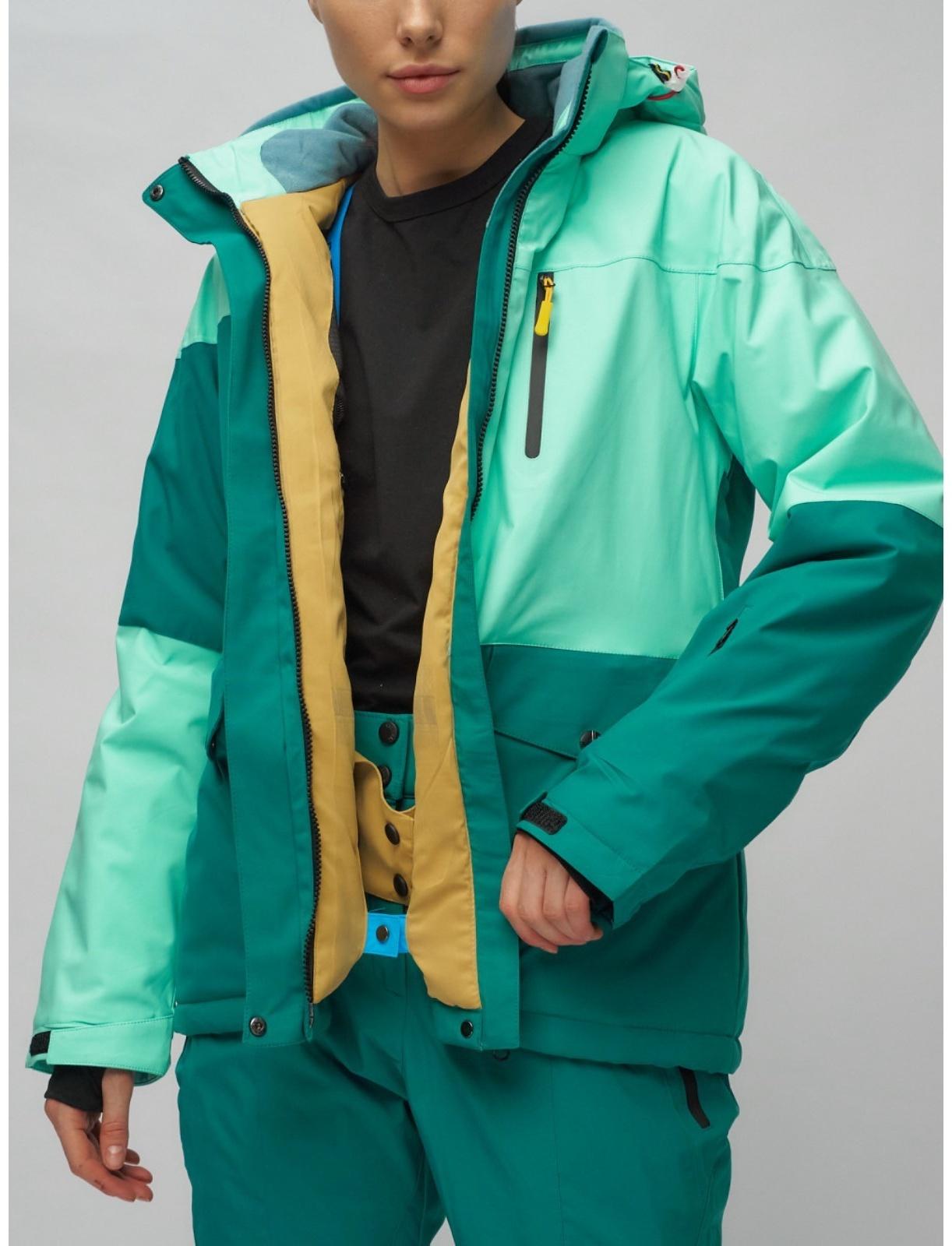 Костюм горнолыжный женский, размер 44, цвет бирюзовый