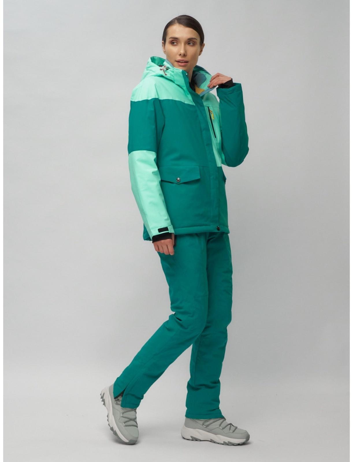 Костюм горнолыжный женский, размер 44, цвет бирюзовый