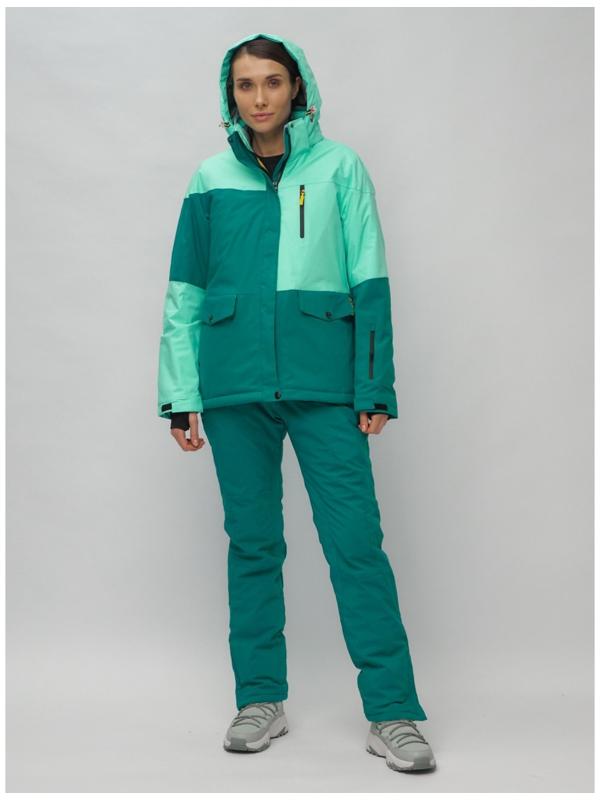 Костюм горнолыжный женский, размер 44, цвет бирюзовый