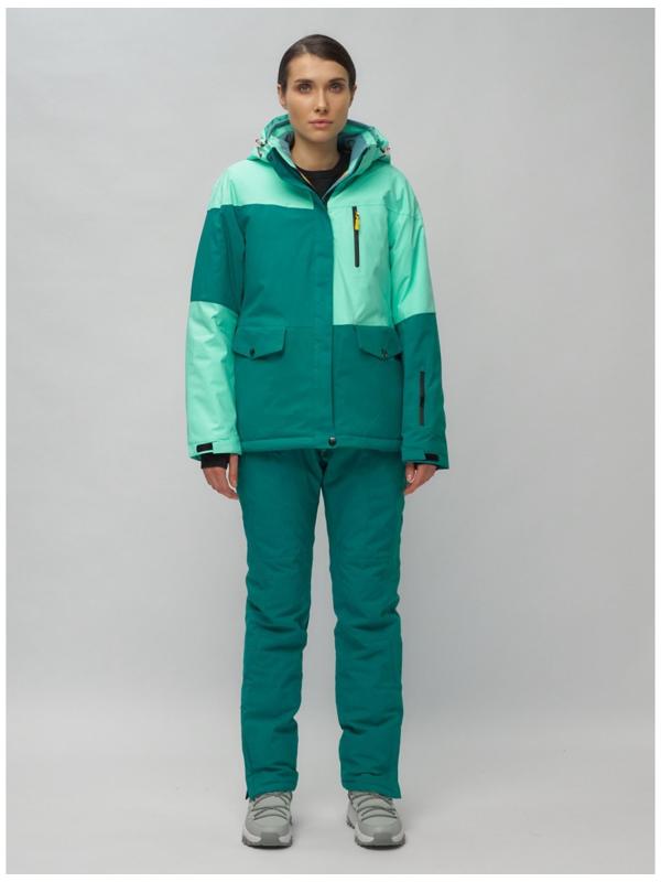 Костюм горнолыжный женский, размер 44, цвет бирюзовый