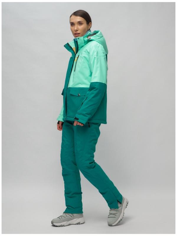Костюм горнолыжный женский, размер 44, цвет бирюзовый