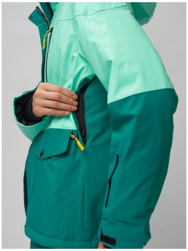 Костюм горнолыжный женский, размер 44, цвет бирюзовый