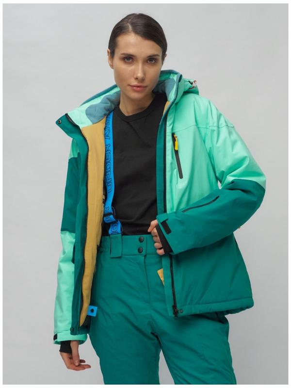 Костюм горнолыжный женский, размер 44, цвет бирюзовый