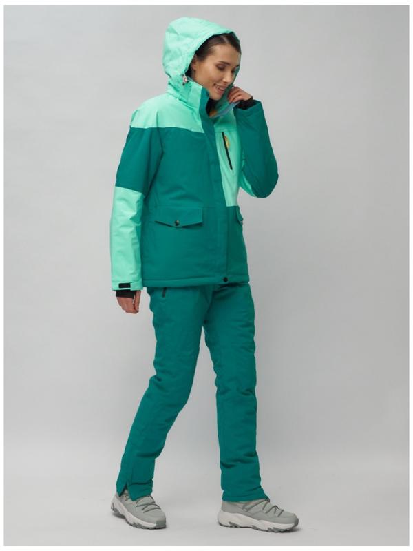 Костюм горнолыжный женский, размер 44, цвет бирюзовый