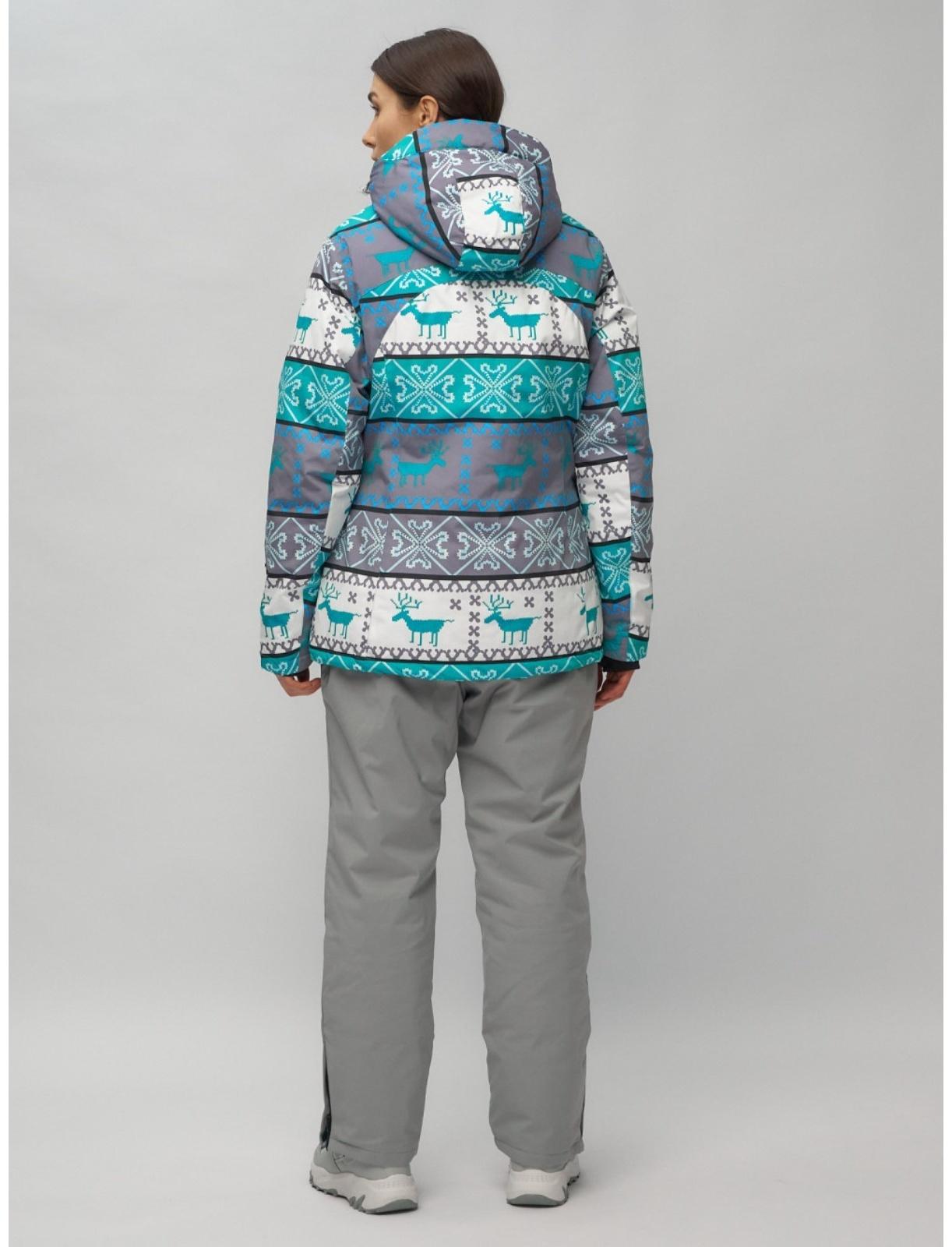 Костюм горнолыжный женский, размер 52, цвет зелёный