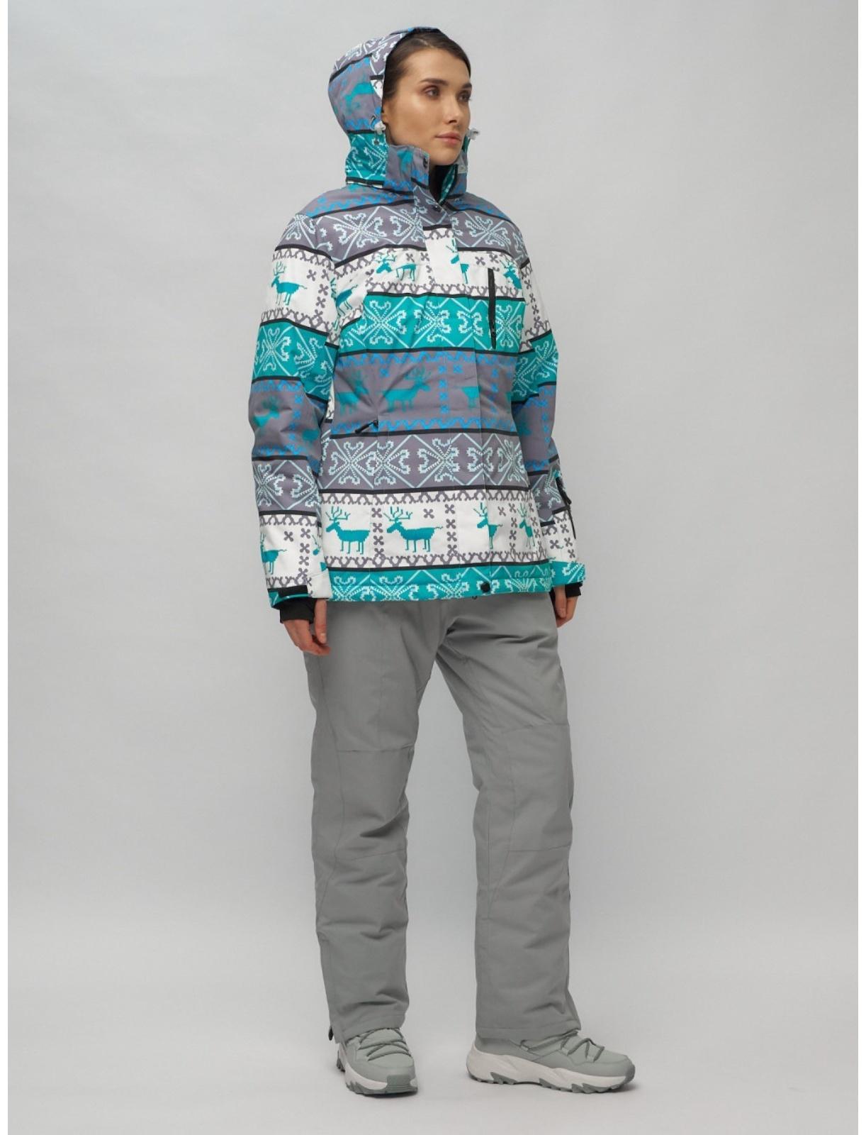 Костюм горнолыжный женский, размер 52, цвет зелёный