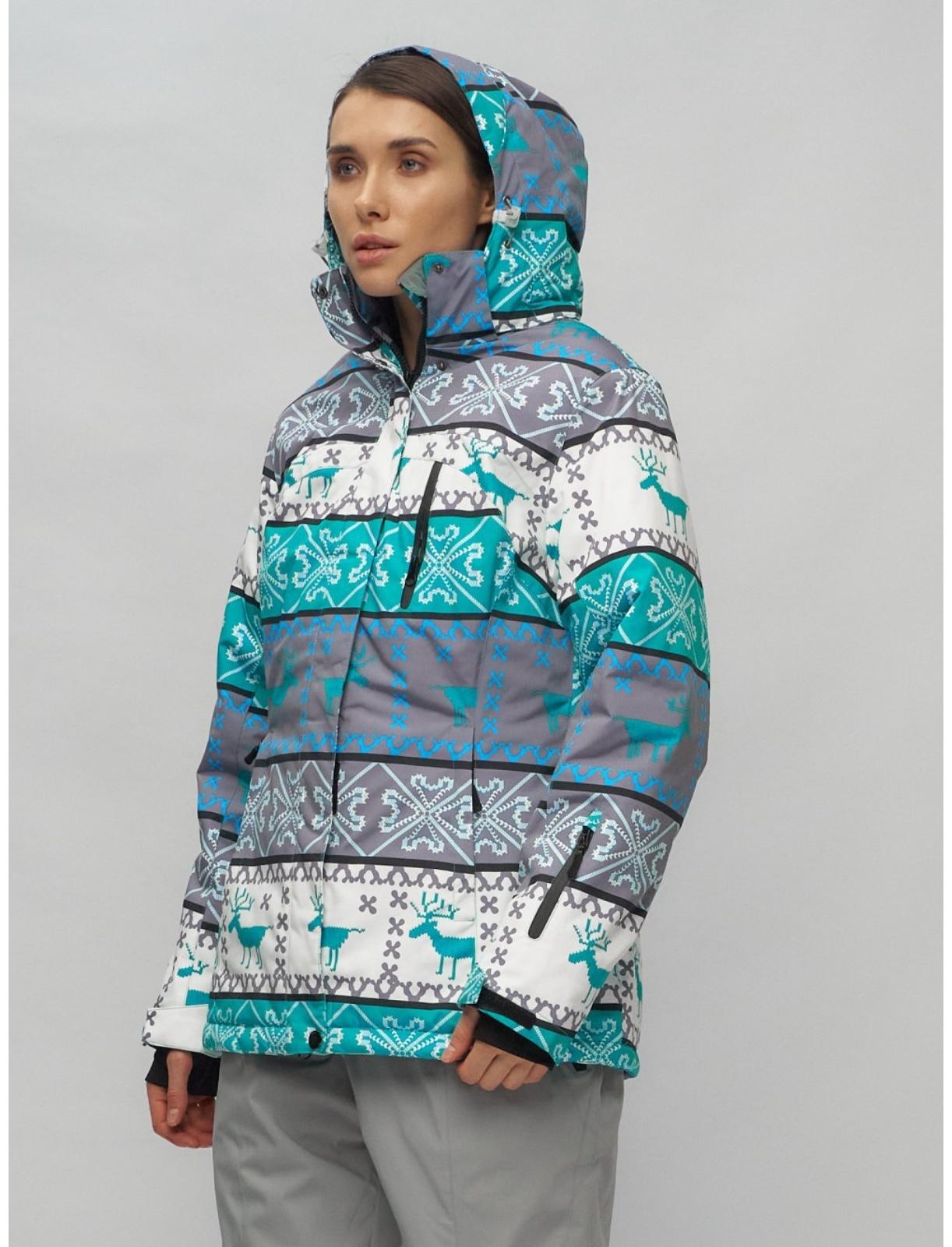 Костюм горнолыжный женский, размер 52, цвет зелёный