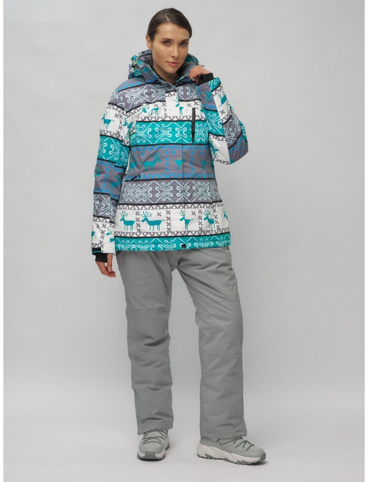 Костюм горнолыжный женский, размер 52, цвет зелёный