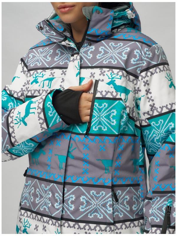 Костюм горнолыжный женский, размер 52, цвет зелёный