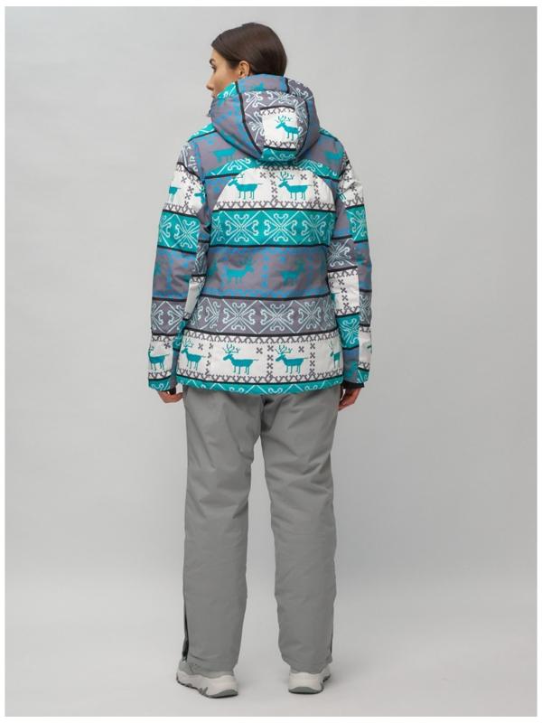 Костюм горнолыжный женский, размер 52, цвет зелёный