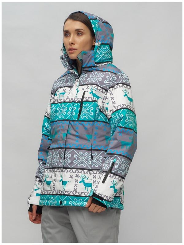 Костюм горнолыжный женский, размер 52, цвет зелёный