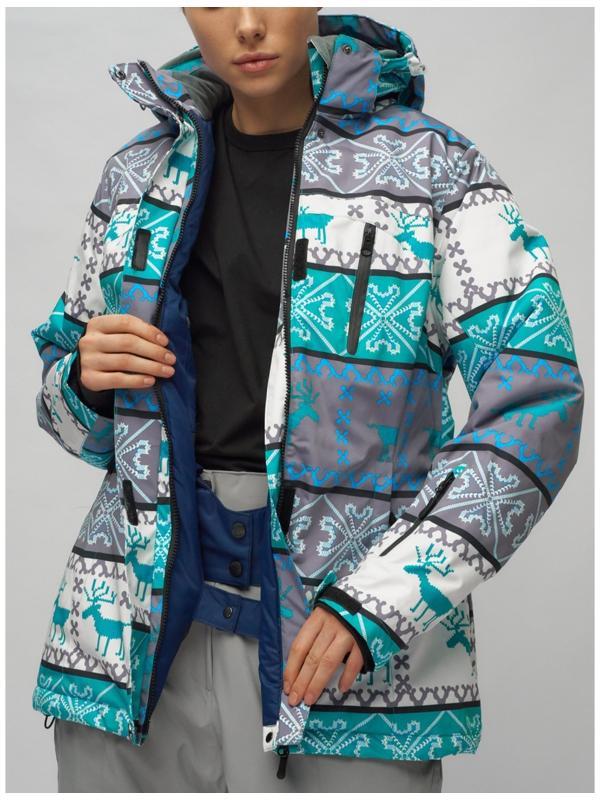 Костюм горнолыжный женский, размер 52, цвет зелёный