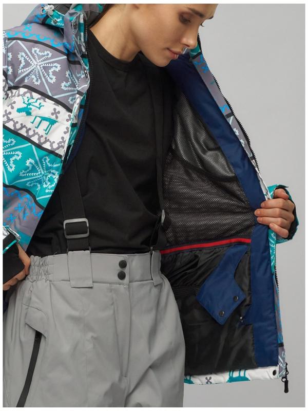 Костюм горнолыжный женский, размер 52, цвет зелёный