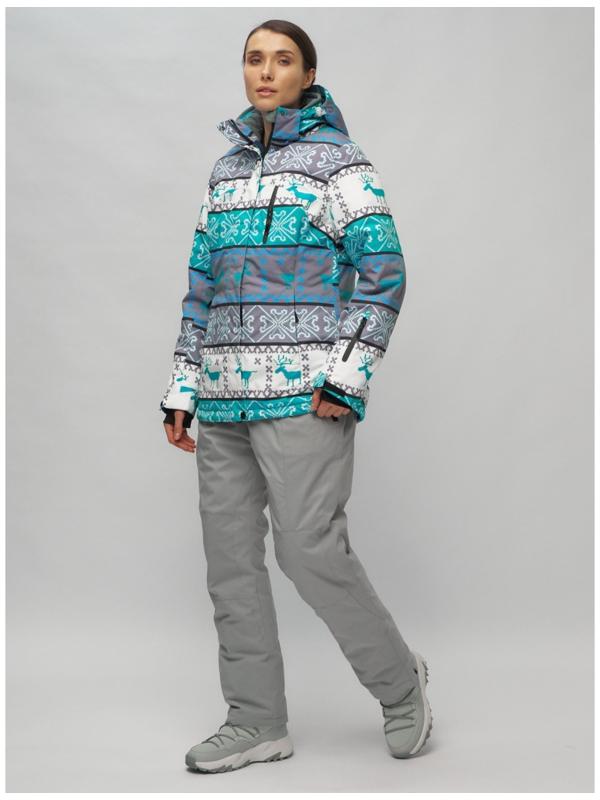 Костюм горнолыжный женский, размер 52, цвет зелёный