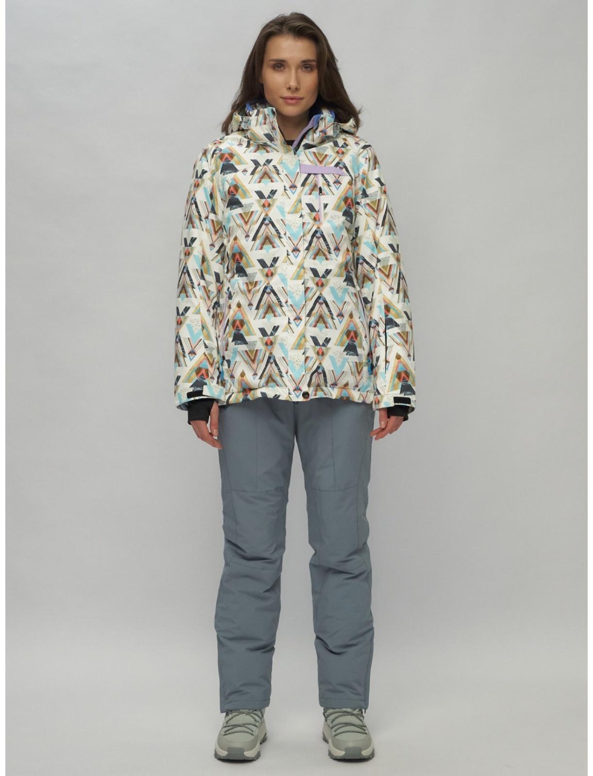 Костюм горнолыжный женский, размер 42, цвет горчичный