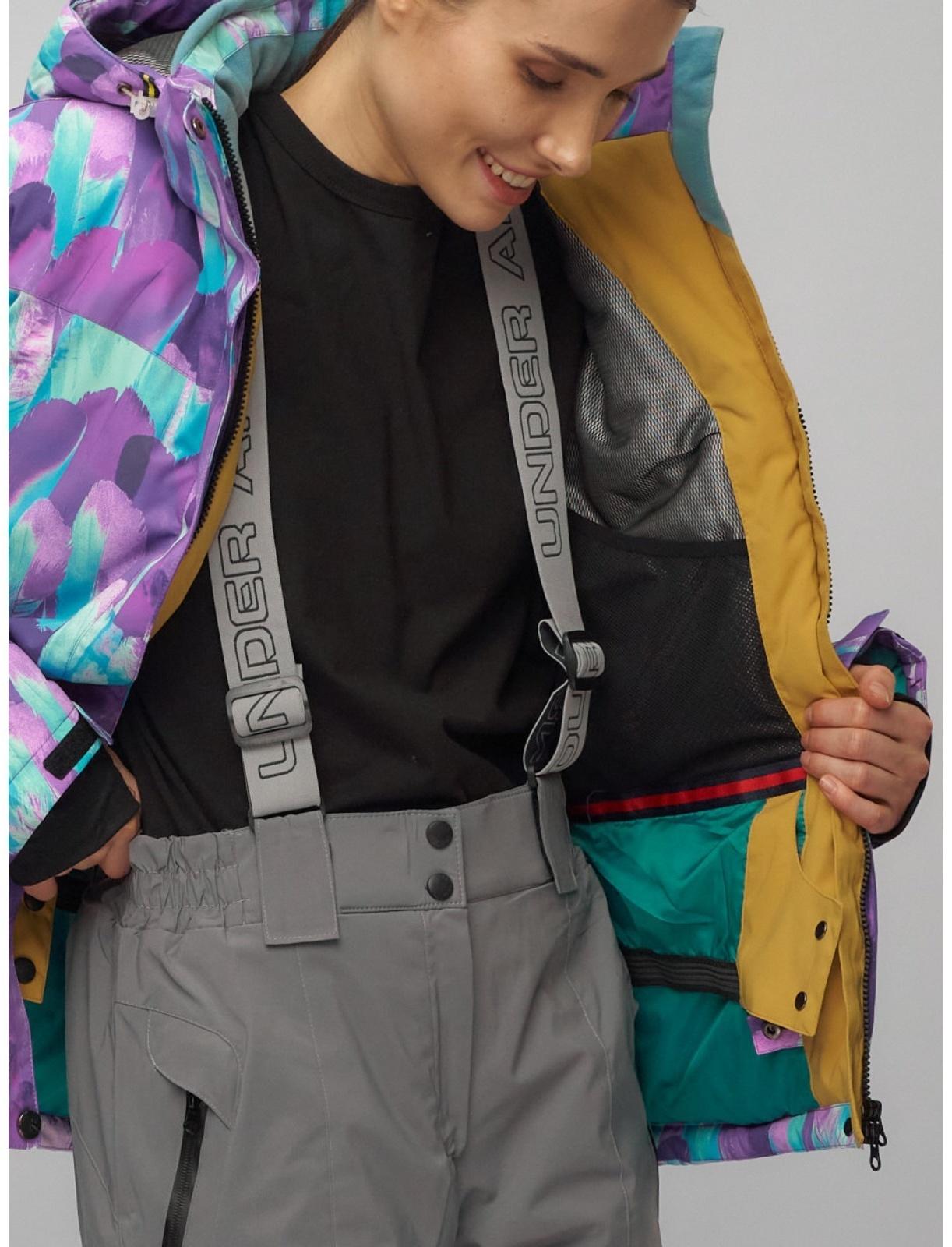 Костюм горнолыжный женский, размер 50, цвет фиолетовый