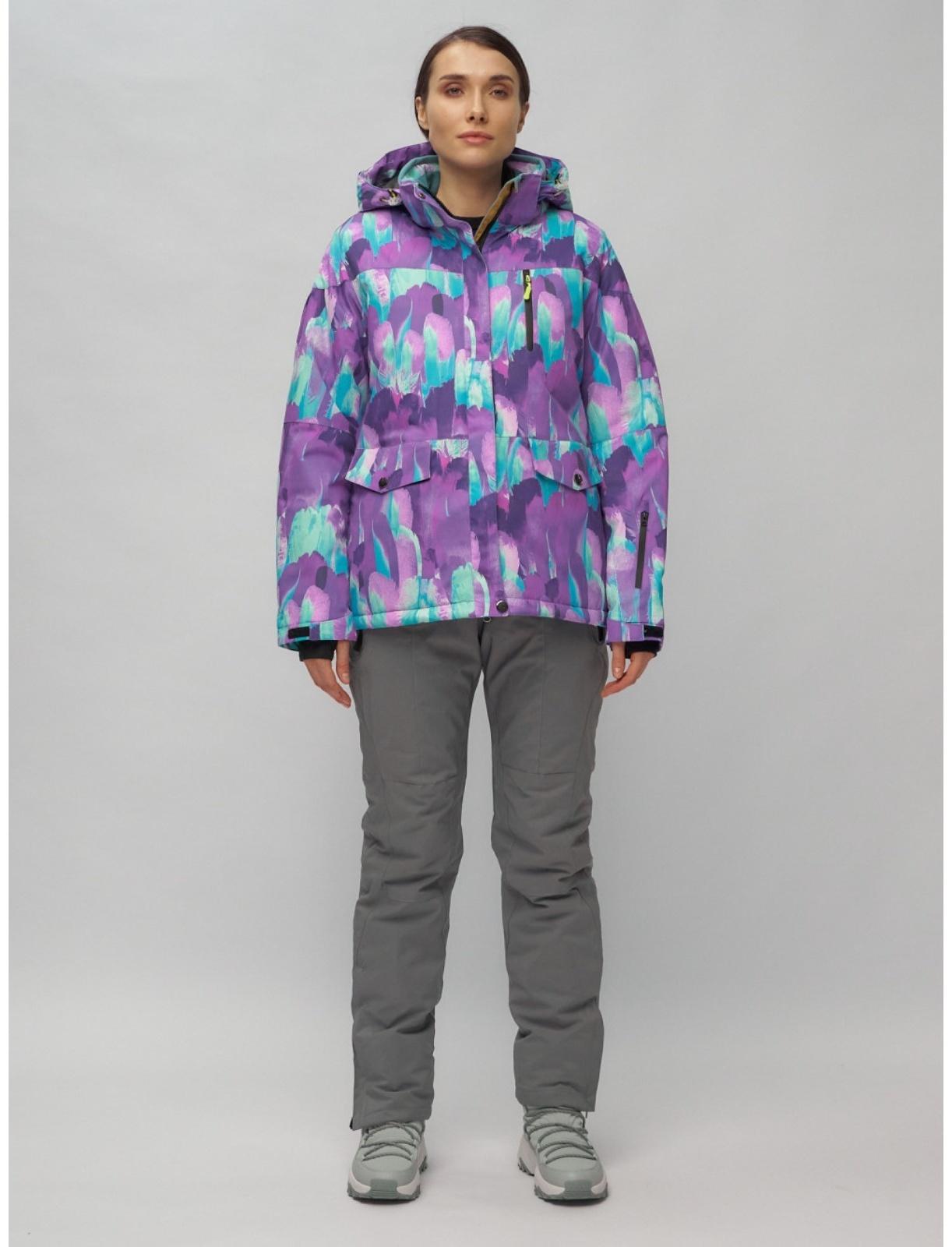 Костюм горнолыжный женский, размер 50, цвет фиолетовый