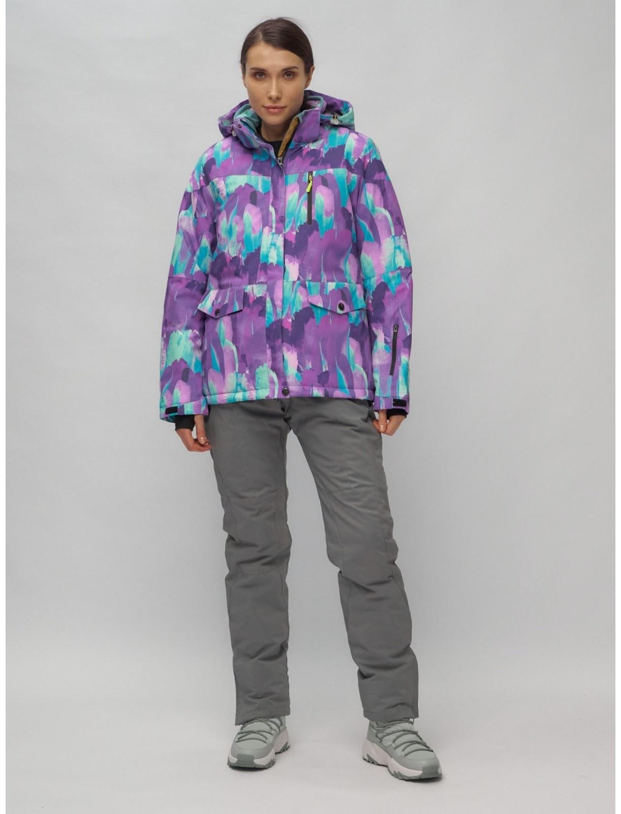 Костюм горнолыжный женский, размер 50, цвет фиолетовый