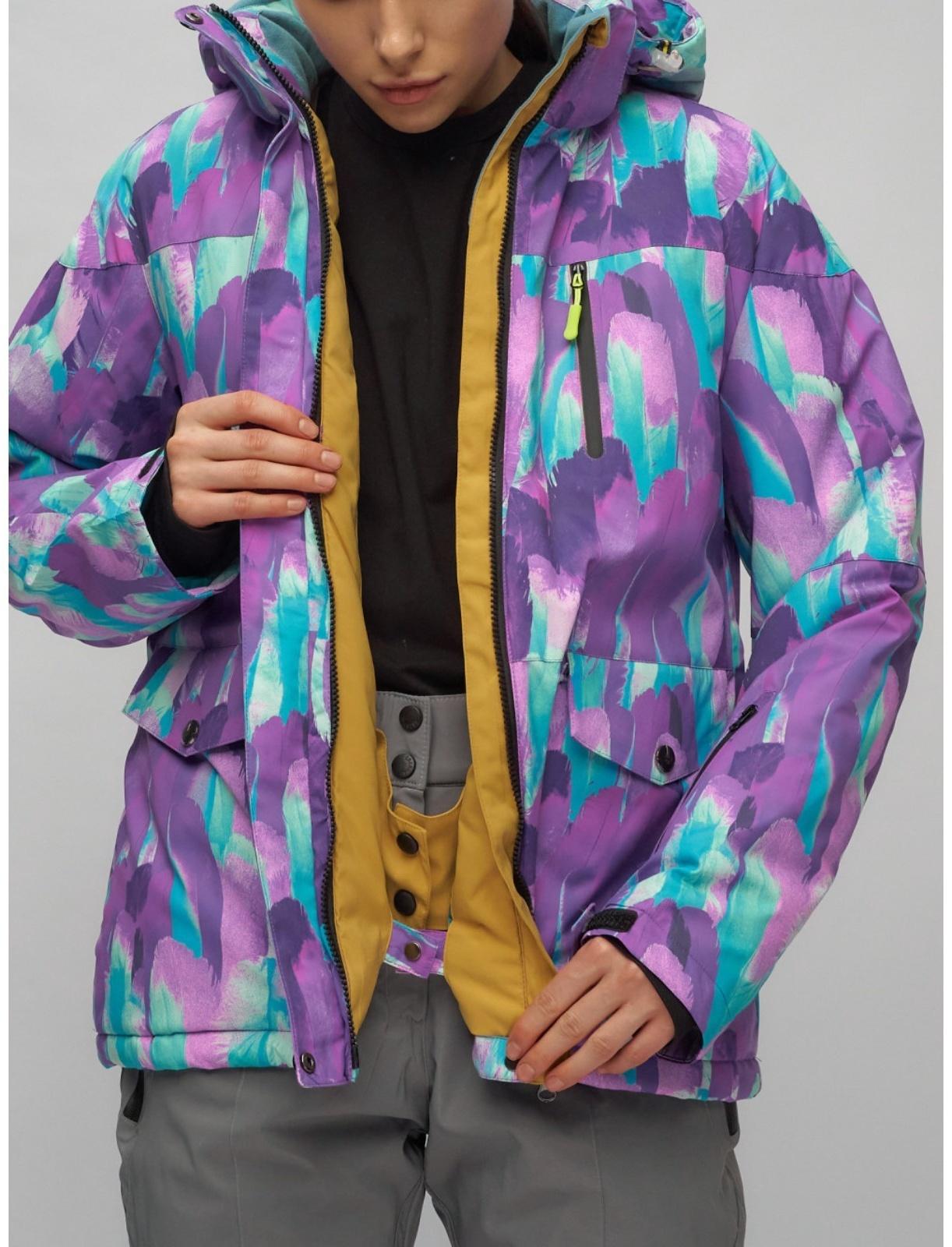 Костюм горнолыжный женский, размер 50, цвет фиолетовый