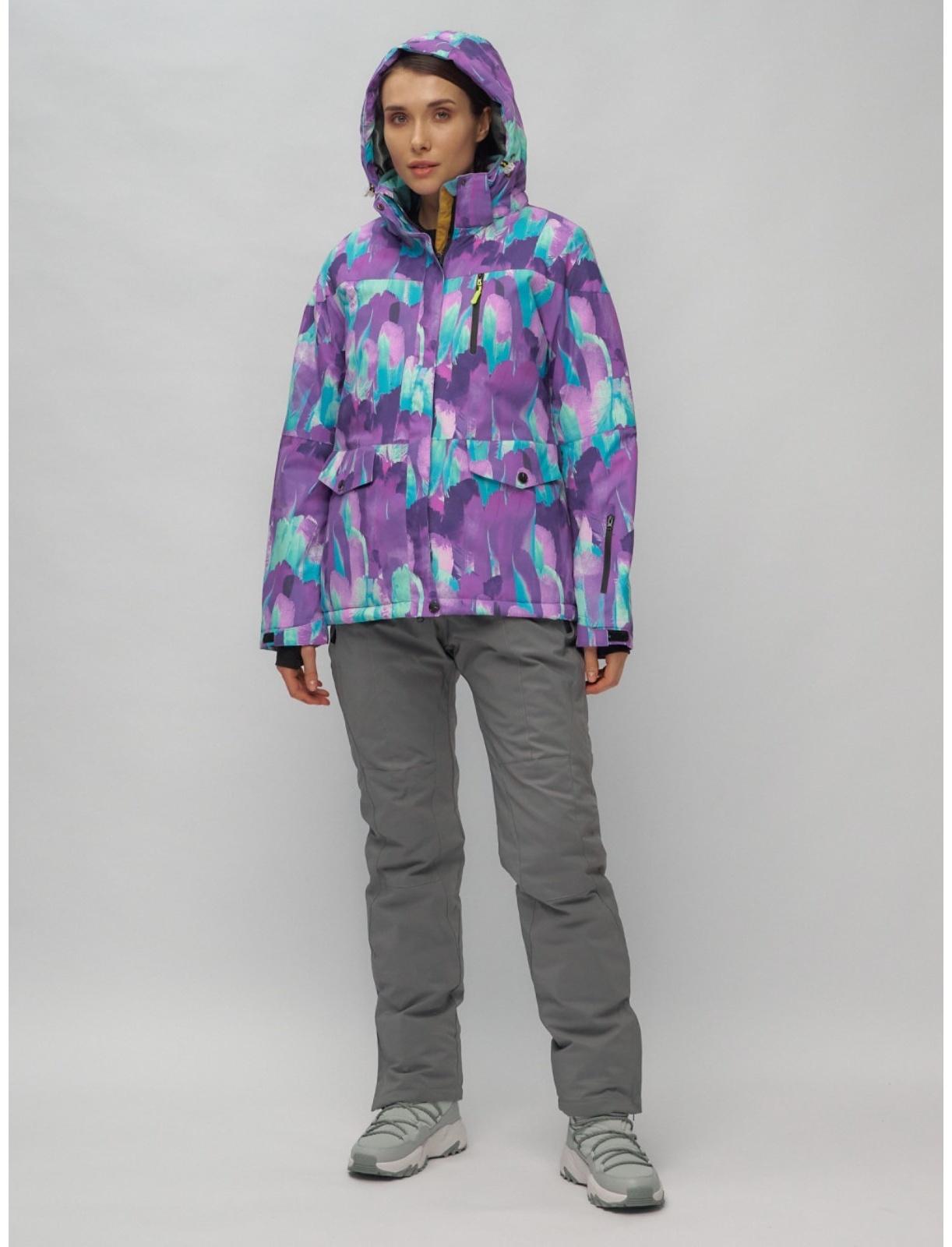 Костюм горнолыжный женский, размер 50, цвет фиолетовый