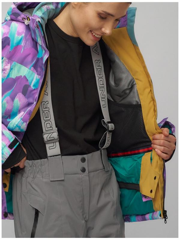 Костюм горнолыжный женский, размер 50, цвет фиолетовый