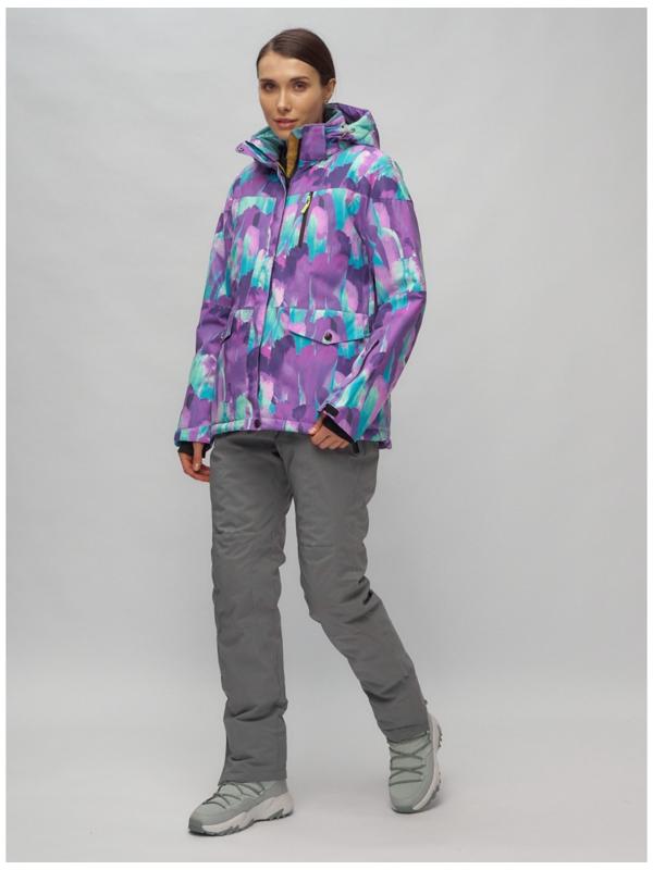 Костюм горнолыжный женский, размер 50, цвет фиолетовый