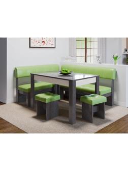 Кухонный уголок «Валенсия», стол 1200х600х740 мм, банкетка 2 шт, цвет венге / фисташка