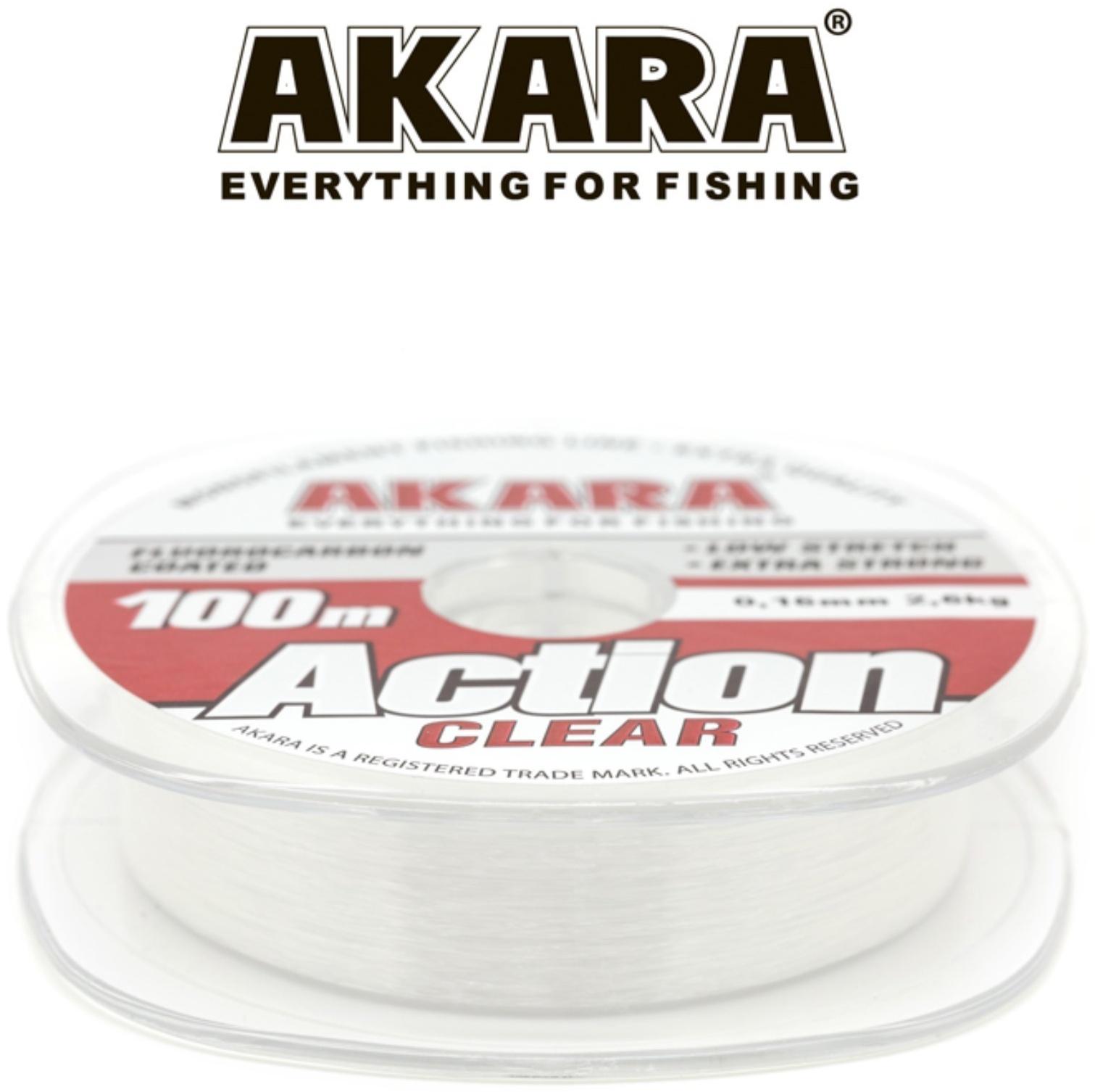 Леска Akara Action Clear, диаметр 0.2 мм, тест 4.2 кг, 100 м, прозрачная