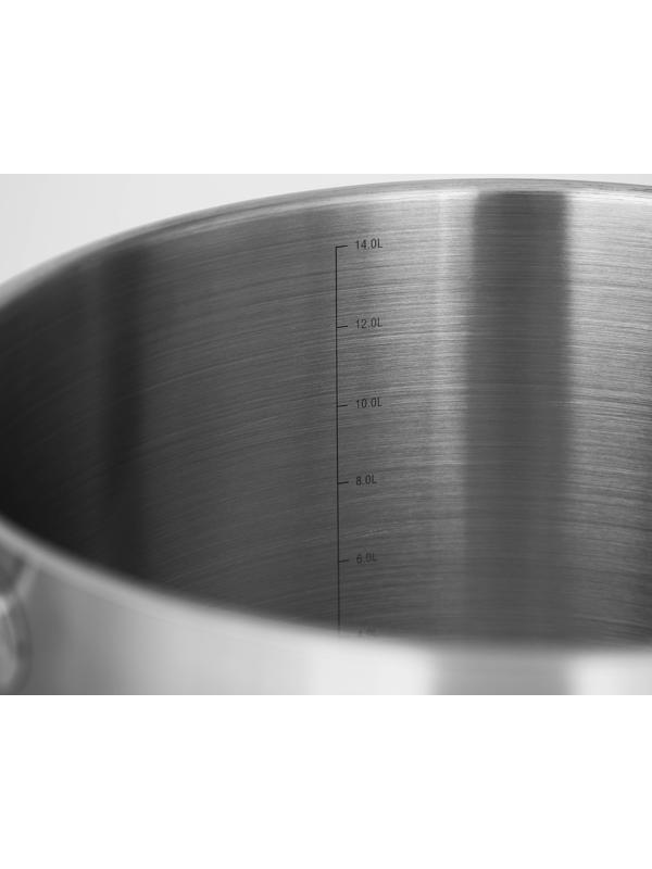 Кастрюля «Общепит», 15 л, d=30 см, h=22 см, металлическая крышка, с теплораспределительным слоем