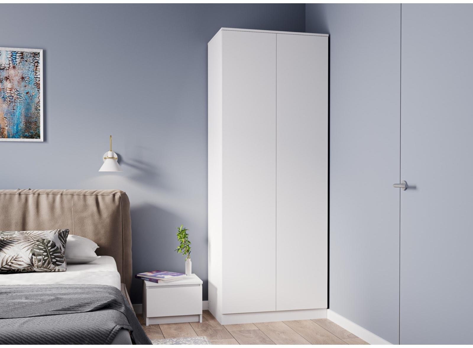 Шкаф распашной двухстворчатый Мори, 802х504х2100, Белый