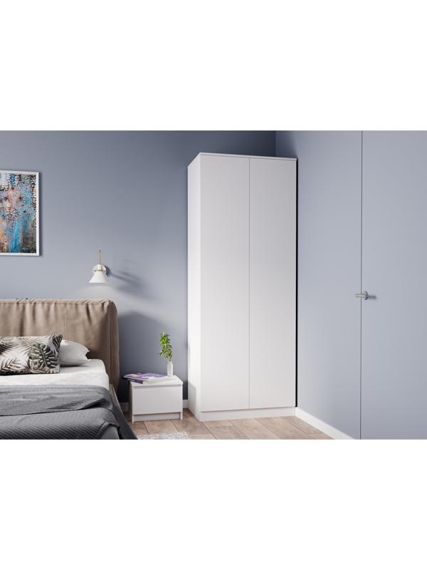 Шкаф распашной двухстворчатый Мори, 802х504х2100, Белый