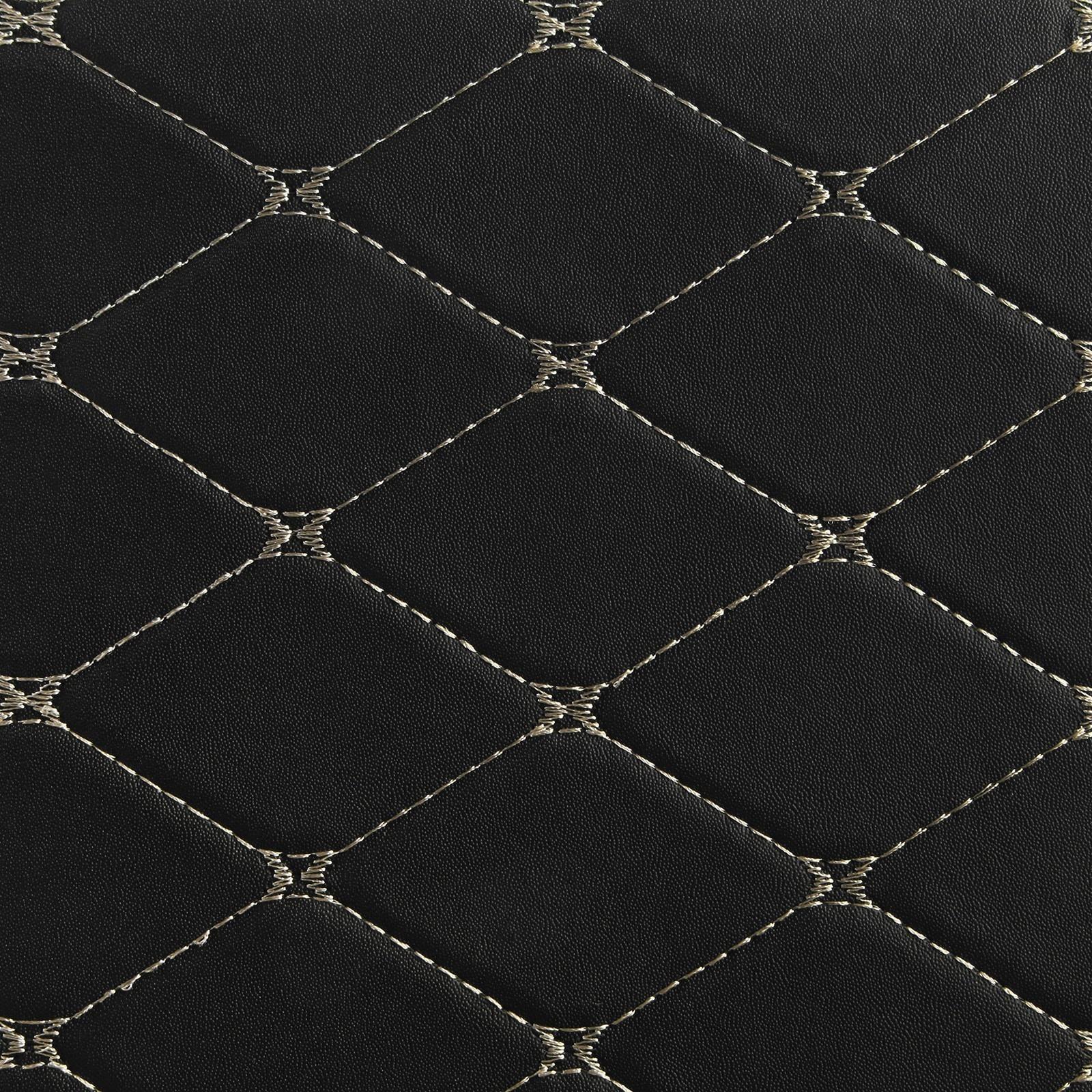 Органайзер саквояж в багажник, C2R HT091, 30×30×30 см, экокожа, черный, бежевая строчка