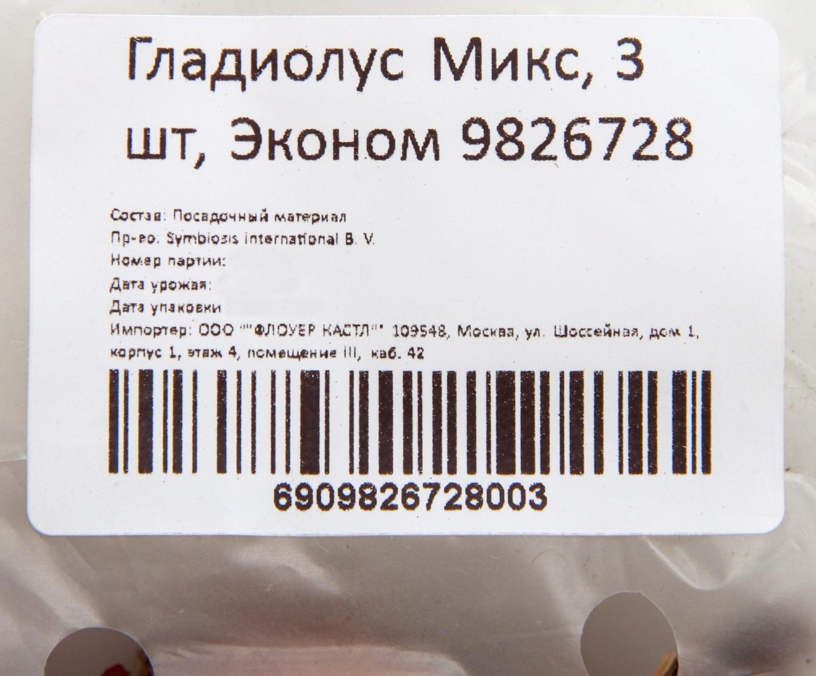 Гладиолус Микс, 3 шт, Эконом