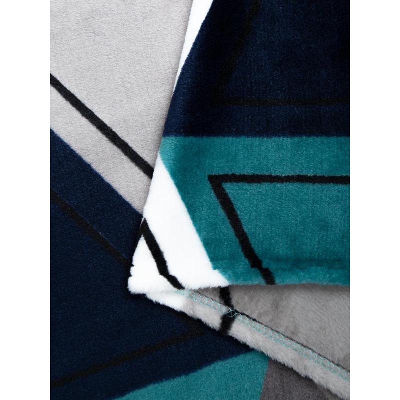 Плед TexRepublic Absolute Треугольник Фланель 150х200 см Волна/сер, 63501