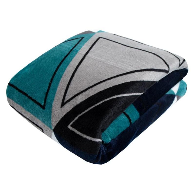 Плед TexRepublic Absolute Треугольник Фланель 150х200 см Волна/сер, 63501